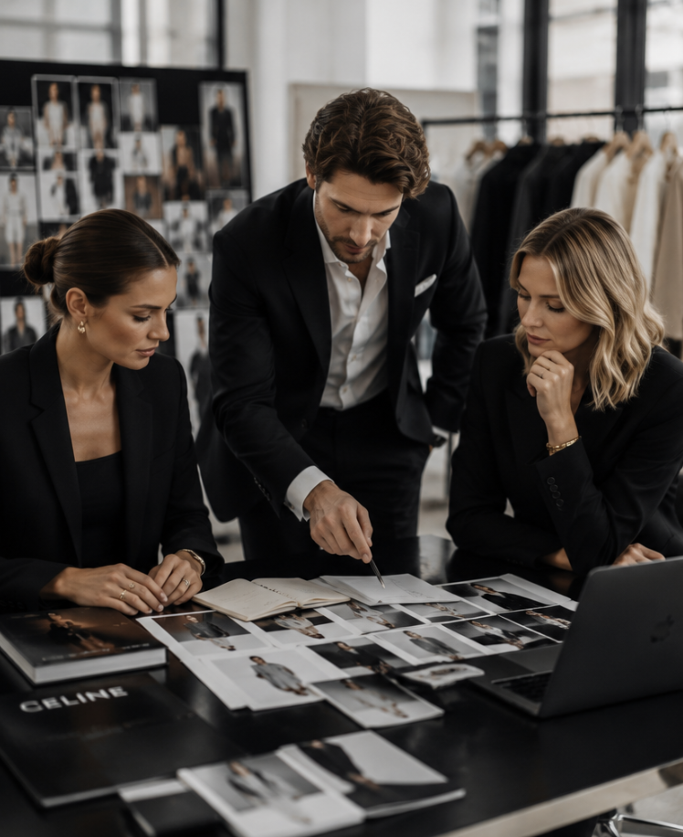Team reviewing strategy
